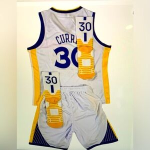 Youth Steph Curry Basketball Jersey Set